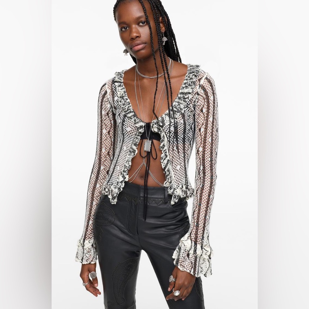 Zara Ruffled Cardigan